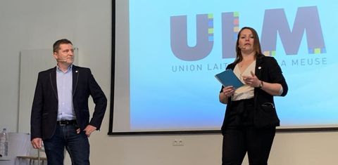 présidente de l’ULM, et le nouveau directeur, Mathieu Sutter. © J. Pezon.